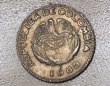 1963 Colombia 10 Centavos
