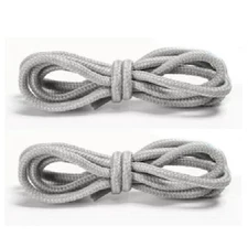 Gray Heavy Duty Thick Replacement Round Rope Boot Sneakers Shoe Laces Hiking