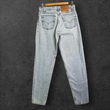 Vintage Levi’s 550 Blue Denim Jeans Made In USA 31x34 (30x34) Batwing 90s Light