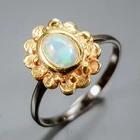 Handmade Natural Opal Ring 925 Sterling Silver Size 7 /R474315