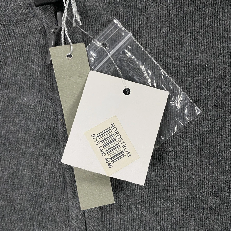 Suéter Only Mine Mujer Pequeño Gris Seda Cachemira Cremallera Sudadera con Capucha Tejido Nordstrom Foto 4 de 4