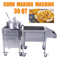 Commercial Popcorn Machine 30 Quart  Automatic Corn MakingGourmet Vending 110V