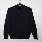Charles Tyrwhitt Quarter Zip Men 3XL Navy Blue Merino Wool Sweater Luxury Office — photo 1