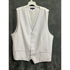 Gioberti 3XL White Formal Suit Vest Wedding Tuxedo Waistcoat Big Tall VS-95