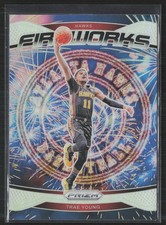 2024-25 Panini Prizm #3 Trae Young Fireworks Prizms Silver