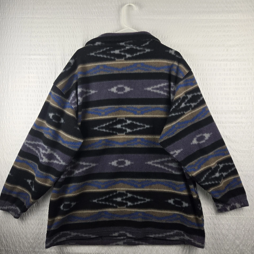 Chaqueta Pullover Polar Santana Para Hombres Vintage Azteca Suroeste Talla L Años 90 Foto 2 de 3