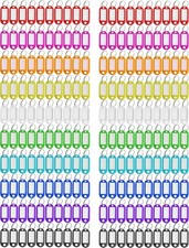 Key Tag Assorted Color Plastic Coded ID Label Tags Large, 200