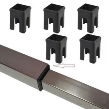5 St&uuml;ck Schalld&auml;mpfungsh&uuml;lse Konverter f&uuml;r 50 x 50 mm Vierkantrohre in Fitne