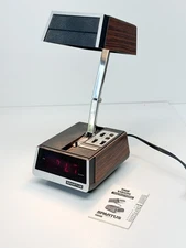 Vintage 1970s SPARTUS Time Vision KIDDE Alarm Clock Lamp LED Early 