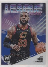 2018-19 Panini Donruss Optic League Leaders Blue Prizm 38/85 LeBron James #9 4l3