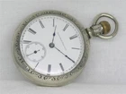 ANTIQUE 1888 ELGIN 18S GRADE 73 "TURNIP" POCKET WATCH, SILVEROID CASE, RUNNING!