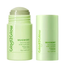 Glad2Glow Real Mugwort Clay Mask Stick Salicylic Acid Anti Pores & Acne 25g