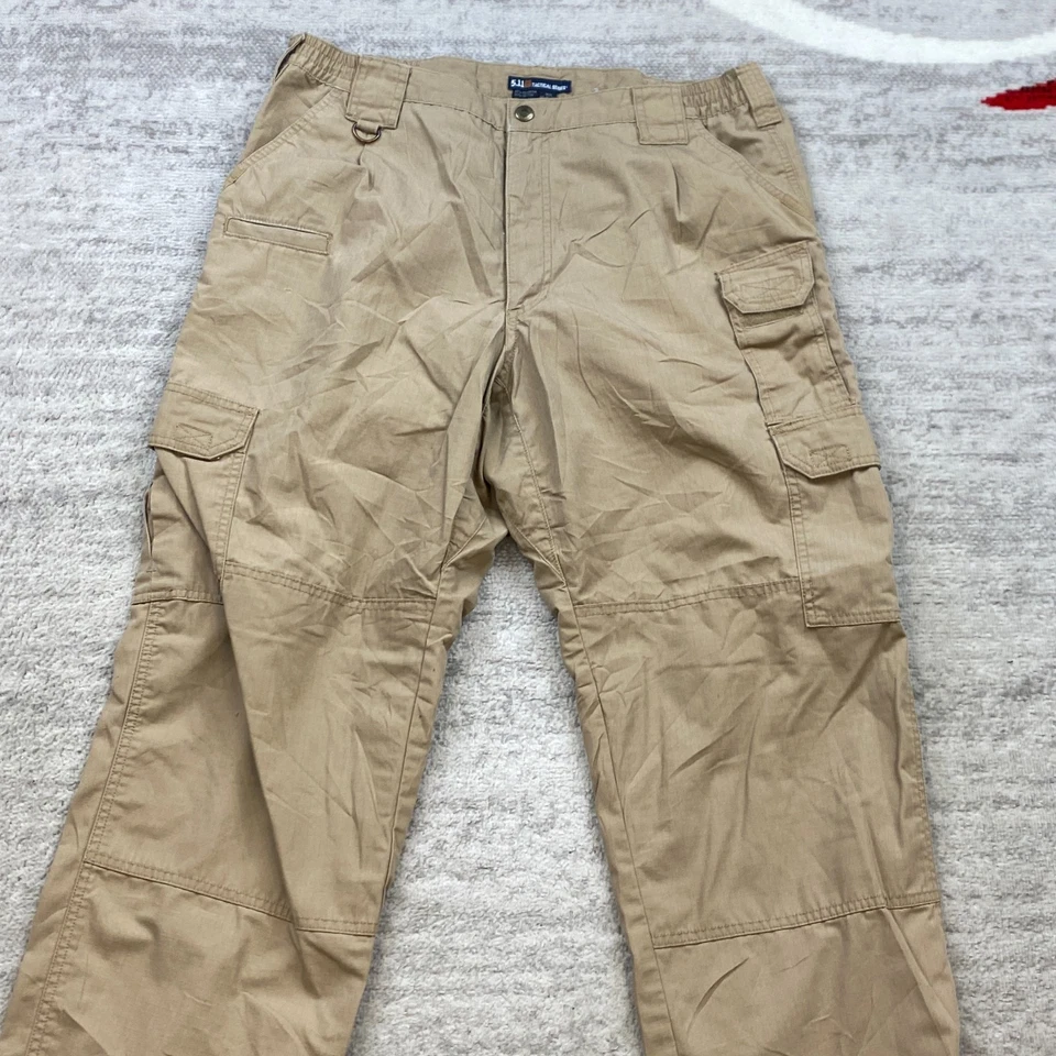 Pantalón de Carga Táctico 5.11 Hombres 36 Marrón Caminata Lona Ripstop 143 Trabajador Hombres 36x30 Foto 2 de 4