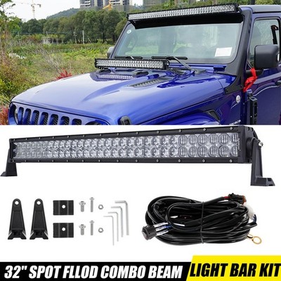 AUXBEAM 32'' 5D 180W LED Light Bar Spot Flood Beam Offroad Driving Lamp ATV UTV