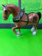 Vintage Golden Plum Clydesdale Horse Hard Plastic
