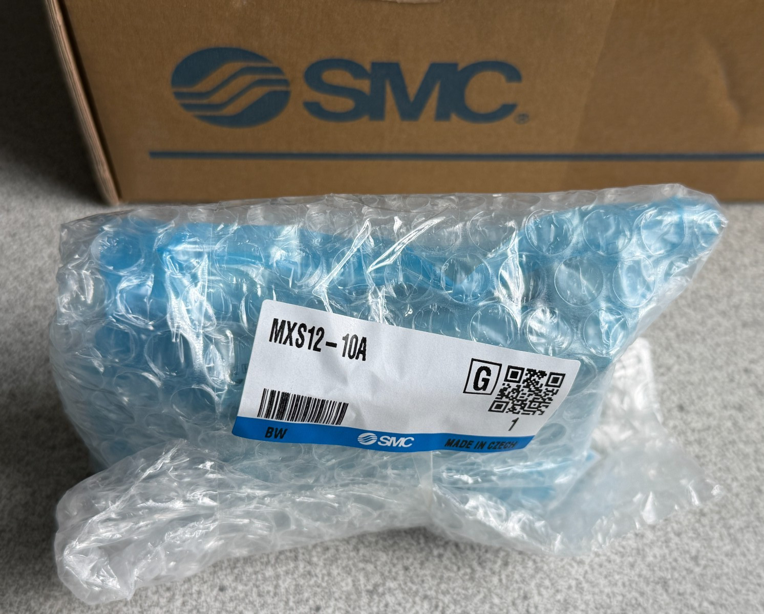 NEW SMC MXS12-10A MXS Air Slide Table, 10mm Stroke, 12mm Bore, USA SELLER