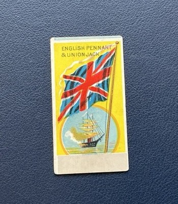 c1880's N500 Flags Of All Nations Tobacco Card English Pennant & Union Jack Exc!