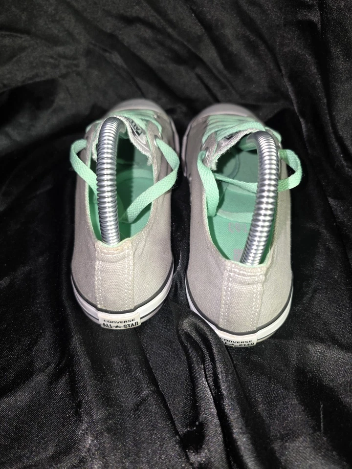 匡威低帮灰色绿色青少年 5 码 — 第 4/4 张图片