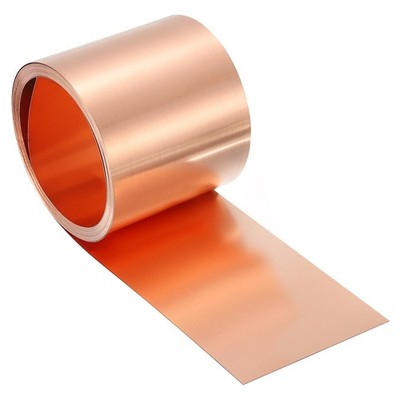 Pure Copper Sheet Roll, 0.03mm 32Ga Thick T2 10Ft x 2in Copper Strip for Craft