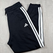adidas women Essentials 3-Stripes Fleece Pants Black Size Medium
