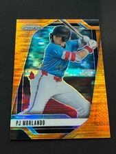 2025 Panini Prizm #173 PJ Morlando Miami Marlins Orange Pulsar Prizm /399