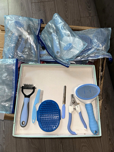 6 in 1 Dog Grooming Kit - Brush, Deshedding Rake, Comb, Nail Clipper- brand new