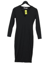 Boa A-Line Midi Dress S in Black
