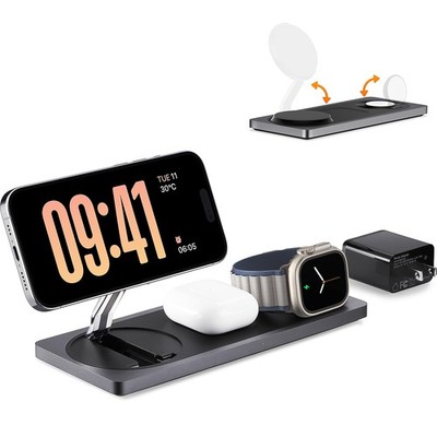 3-in-1 Charging Station for Apple Devices: Used for iPhone and Watch Charging...