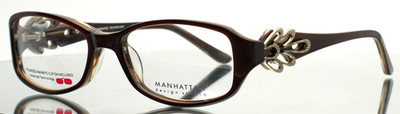 MANHATTAN MDX S3260 010 Brown Womens Rectangle Eyeglasses 51-16-135 B:32