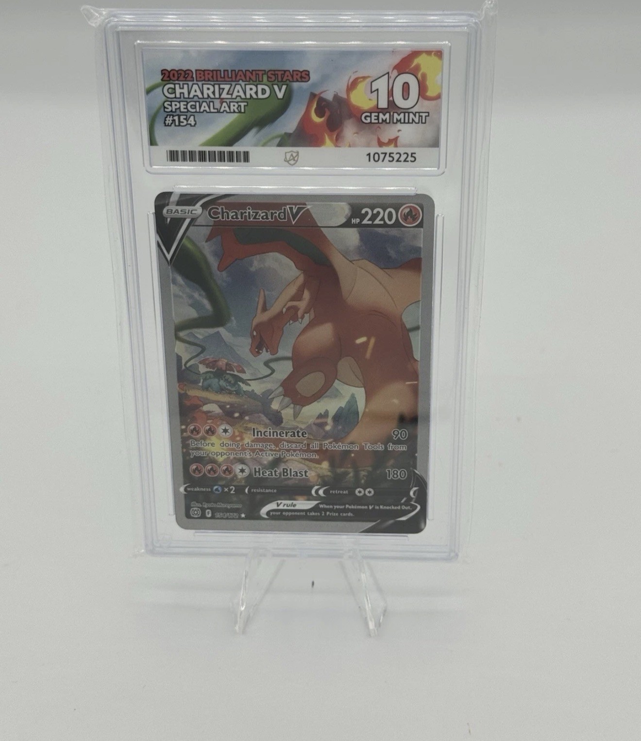 Pokemon Charizard V - Brilliant Stars 154/172 Special Art - Gem Mint 10 (ACE)
