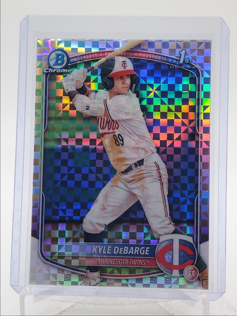 KYLE DEBARGE 2025 BOWMAN CHROME 1ST BASEBALL X-FRACTOR TWINS Q2361