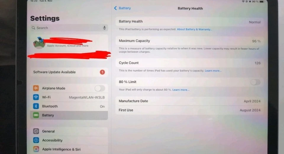 Apple iPad Air 11" (6. Generation, 2024) M2 Chip, 128GB, Wi-Fi - Bild 4 von 4