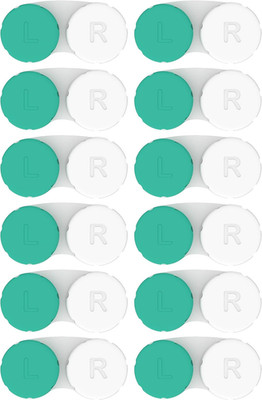 Contact Lens Cases 12 Pack. One Year Bulk Supply. Protect Your Eyes by Changing