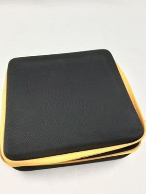 Khanka Hard Carry Case Protective Foam Insert Mesh Pocket Black Yellow Zipper