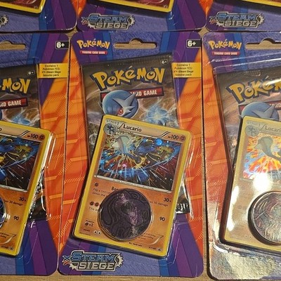 Pokemon XY Steam Siege Lucario XY140 Sealed Holo Promo  English 2016 (1 pack)