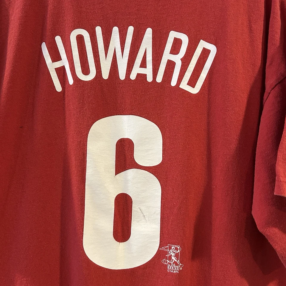 Ryan Howard Philadelphia #6 Phillies Majestic Red T-shirt Jersey Mens XL - Image 4 of 4
