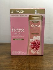 Caress Daily Silk White Peach  Orange Blossom Silkening Body Wash 20oz each 2pk