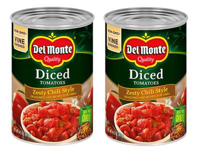 Del Monte Diced Tomatoes Fire Roasted Zesty Chili Style 2 Pack