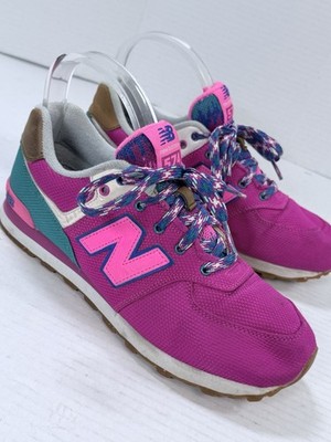 NEW BALANCE Men's 574 PINK MAGENTA SHOES SNEAKERS LACE UP KL574