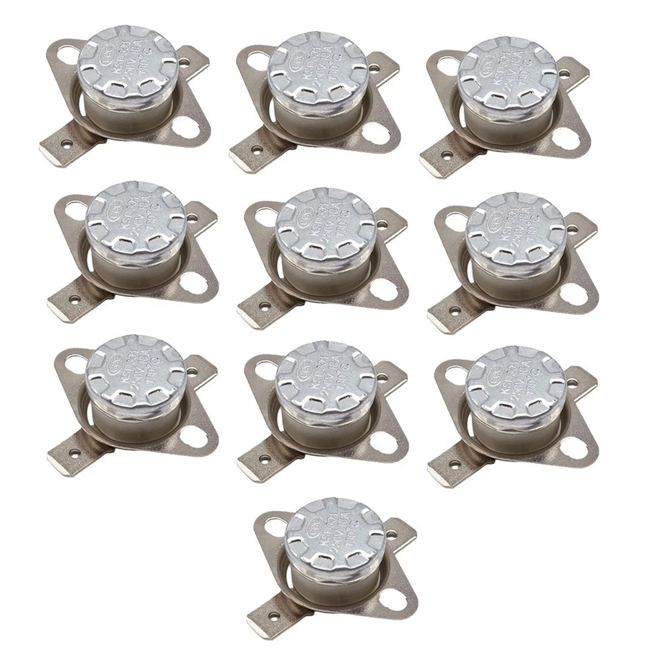 10 pcs KSD301 Thermostat Snap Disc Temperature Switch for Microwaves and Ovens - Image 3 of 3