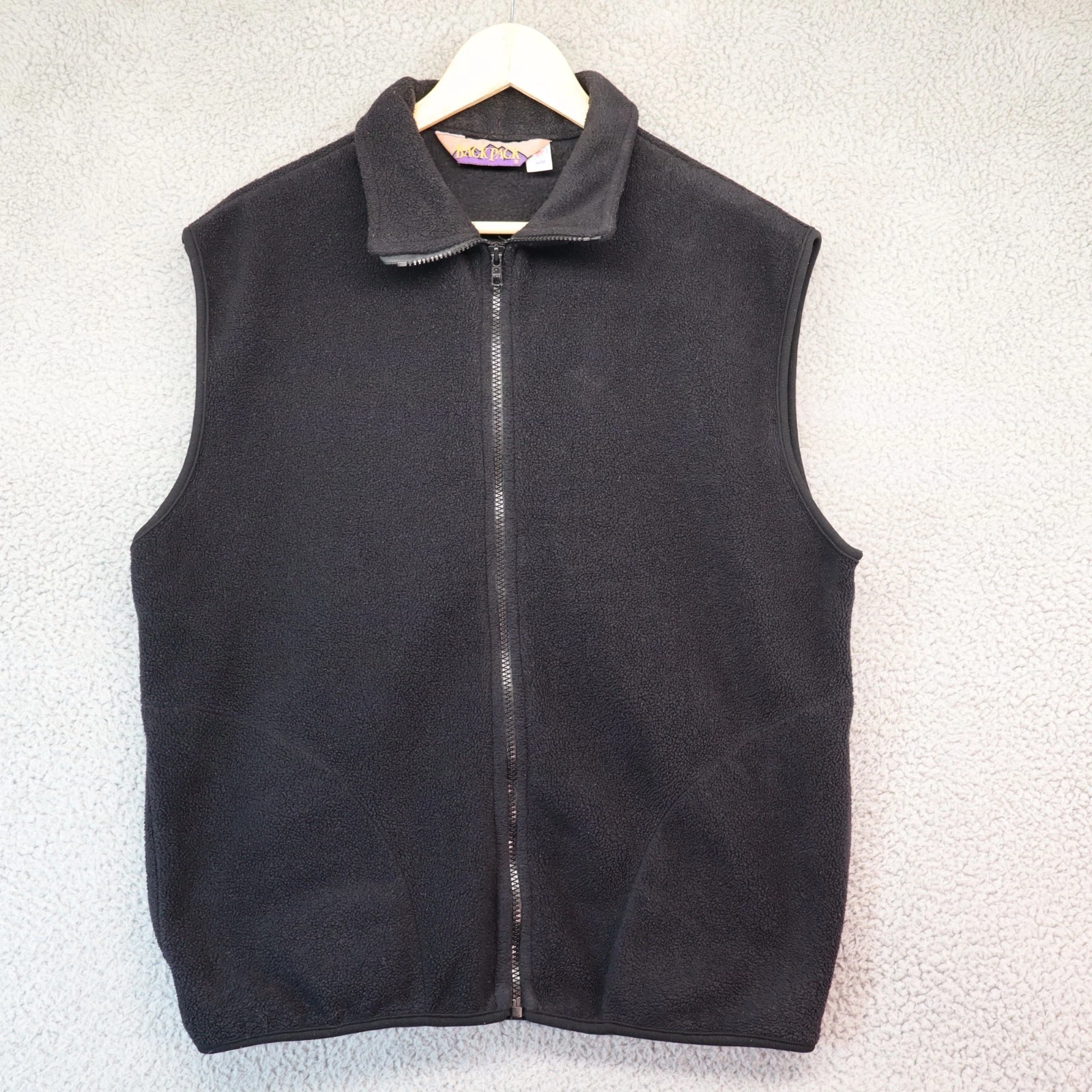 Men Medium Vtg Fleece Vest Full Zipper Hiking Retro 90s