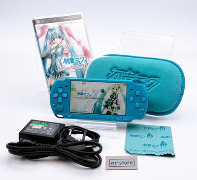 Sony PSP-3000 Console Miku Hatsune DIVA 2nd Limited Edition w/Pouch - Excellent