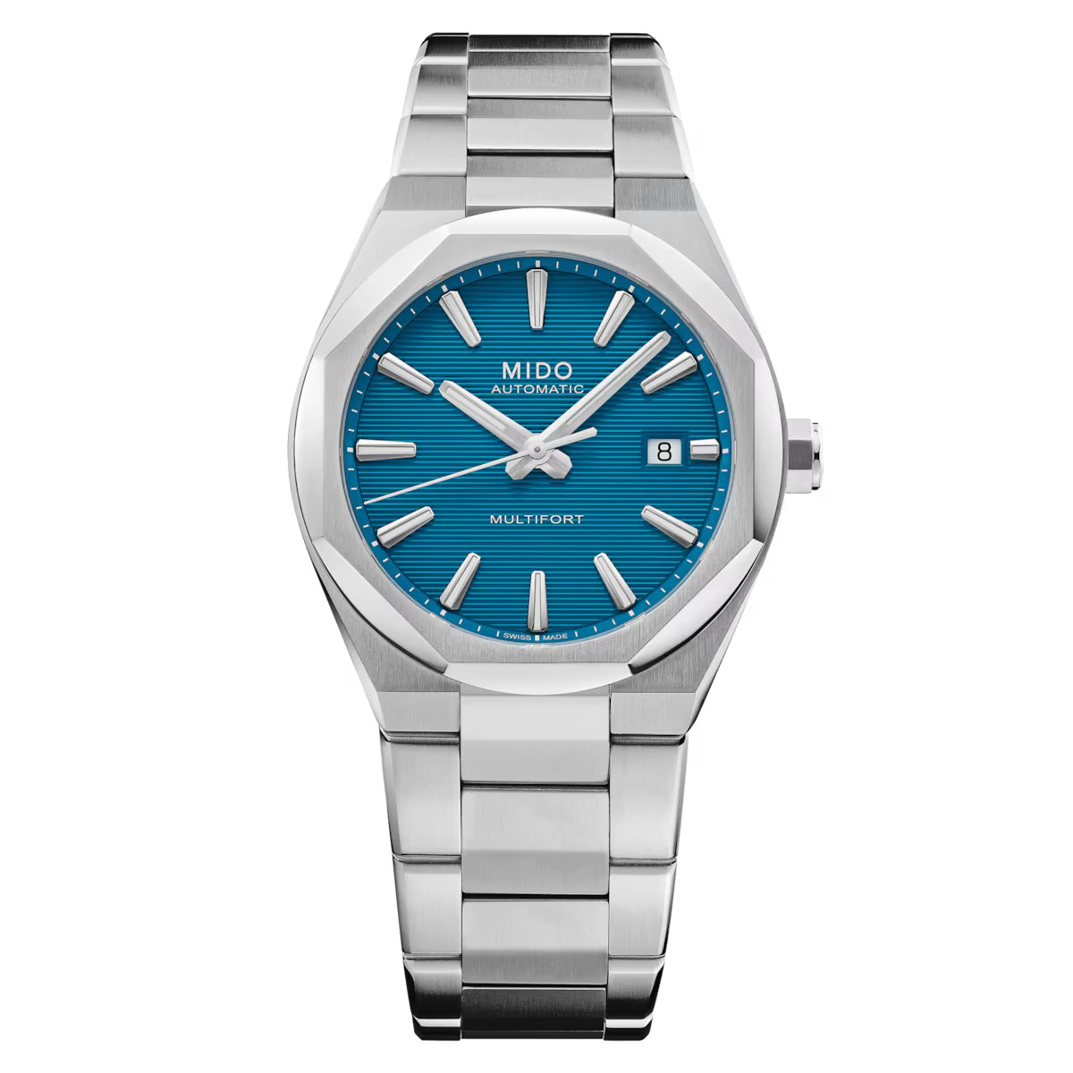 *BRAND NEW* Mido Multifort 8 One Crown Auto Blue Dial Men's Watch M0555071104100