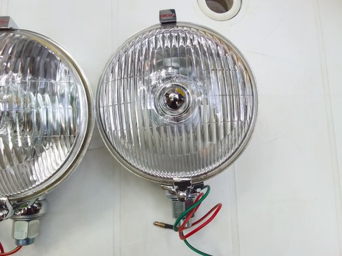 Lucas New Chrome Fog Lights Mini MG Rolls Royce Jaguar Austin - Picture 12 of 14