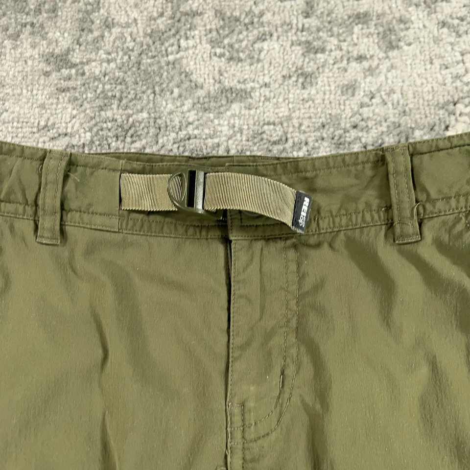 REI Coop Shorts Womens 4 Army Green Cargo Hiking Trail Belted Nylon Stretch Logo - Image 2 of 4