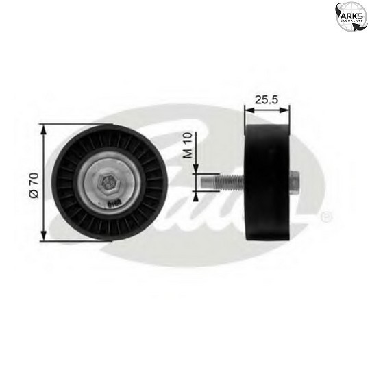 V-Ribbed Belt Deflection/Guide Pulley Belt Drive Fits Ford Mazda GATES T36199 - Image 13