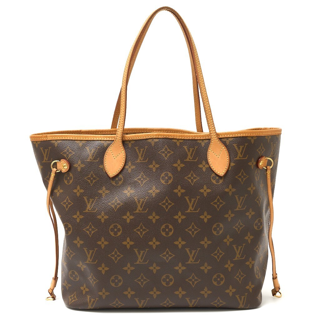 Louis Vuitton Neverfull MM Monogram Tote Bag M40156 Gold Hardware 322658
