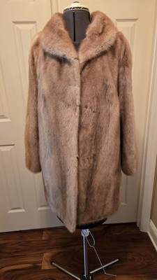 MINK stroller Lt Tan MALE Pelts  Up To Wms Med Supple EUC pastel Ample Waist