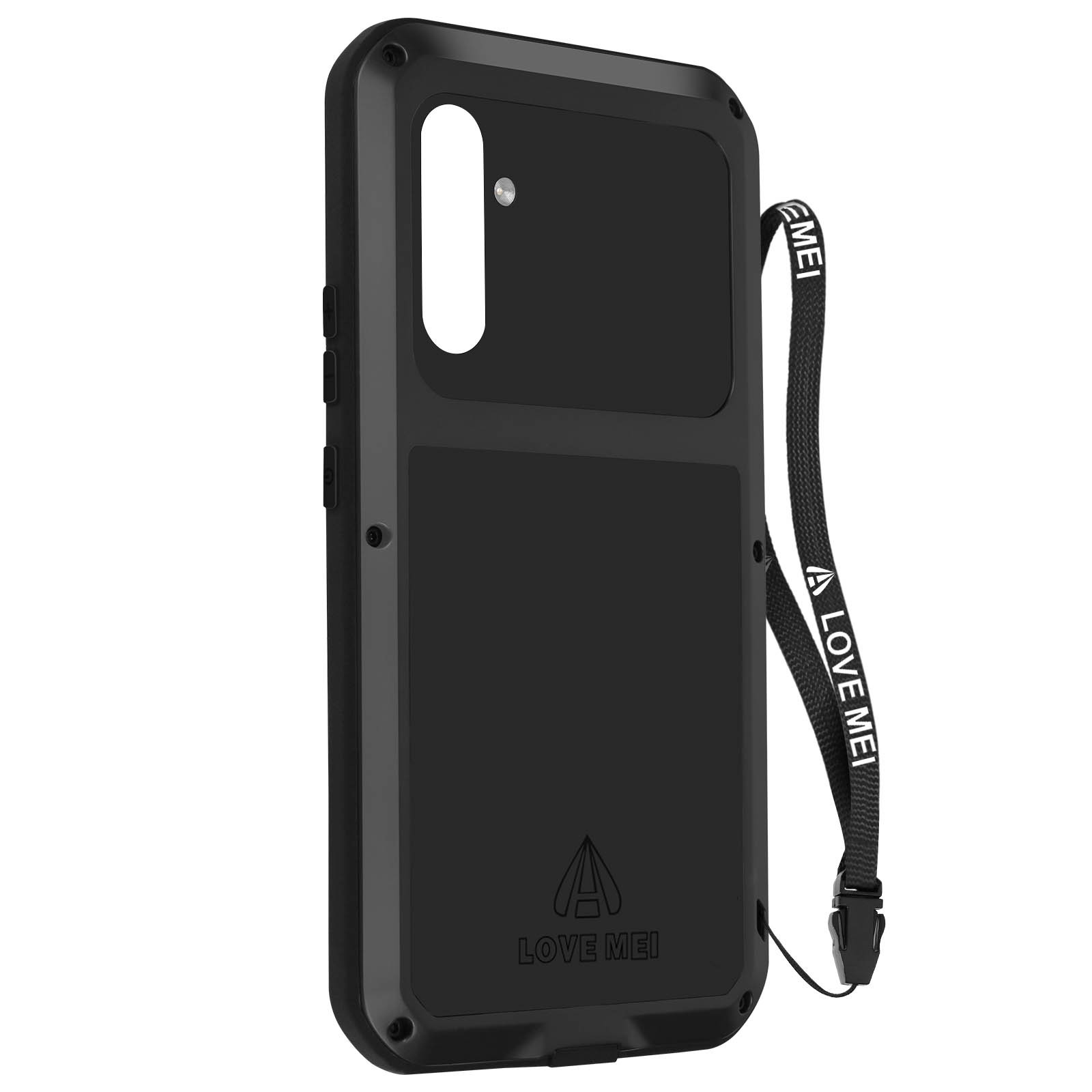 Coque étanche Samsung S23 antichoc Love Mei noire coque intégrale