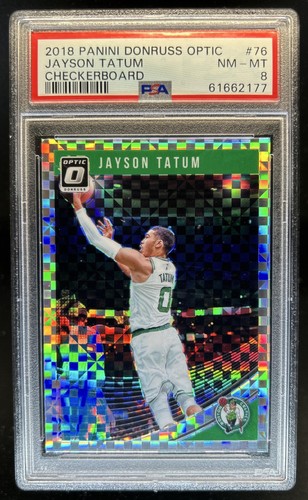 2018-19 Panini Donruss Optic Jayson Tatum Checkerboard #76 Celtics PSA 8